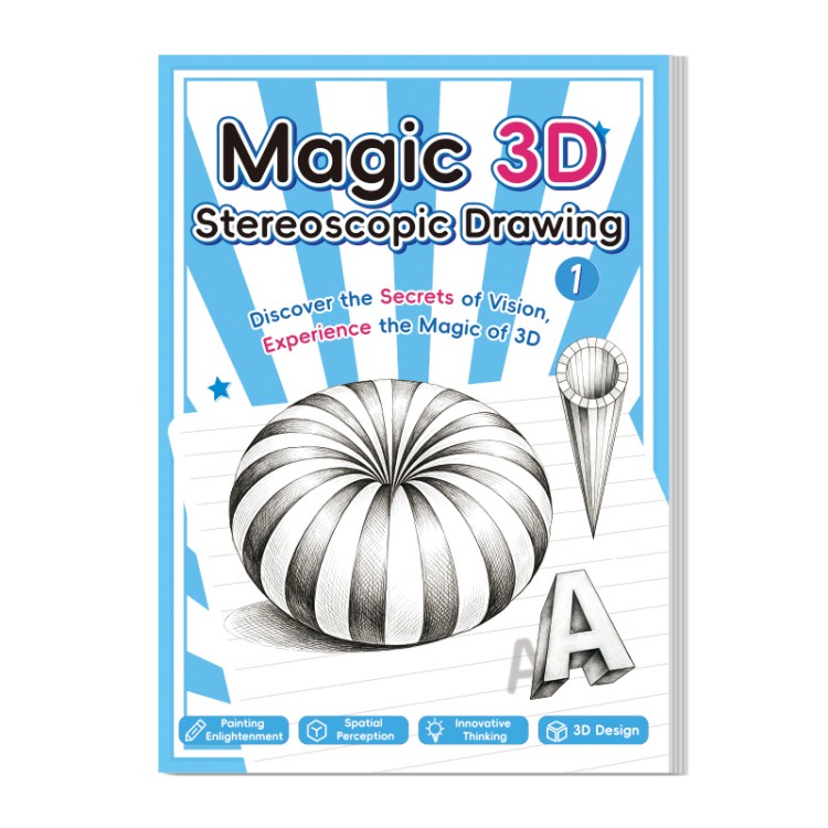 Английско издание 3D стереоскопична книга за рисуване